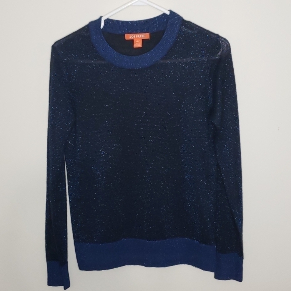 Joe Fresh Blue Pullover Sweater Size S